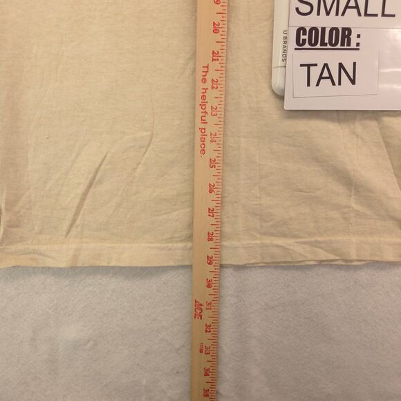 Stranger Things Surfer Bros Pizza Crew Neck Graphic T Shirt Mens Size S Tan - Picture 6 of 9